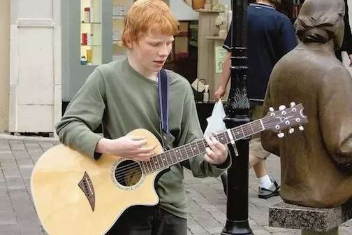 Former busker Ed Sheeran — even today’s stars had to get connected