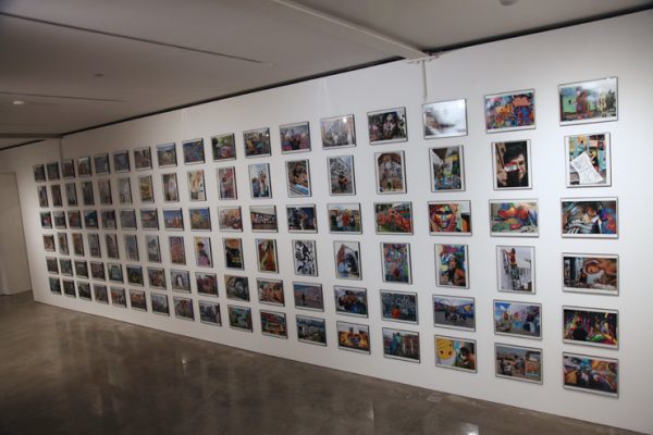 Martha Cooper. The action shots wall. This wall includes 102 photos with as many artists (there are a couple of shots with the same artist) and when one notes the artists’ nationalities and the countries in which the photos were taken the wall spans more than 22 countries. This might be the most personal work of Ms. Cooper from the whole exhibition, with many of the shots never made public until now. Often shot in close proximity, the shots are intimate and personal. Some of them depict the artists hamming it up for the camera and others show the artists immersed in their work or adopting a serious posture. Steven Kasher Gallery. 