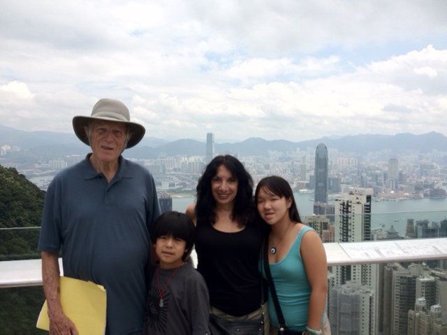 The author and her family in Hong Kong.