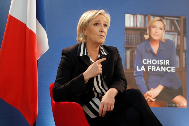 Le Pen faces Emmanuel Macron in the second round of voting in France's presidential election on Sunday
