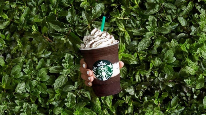 Starbucks' Midnight Mint Mocha Frappuccino.