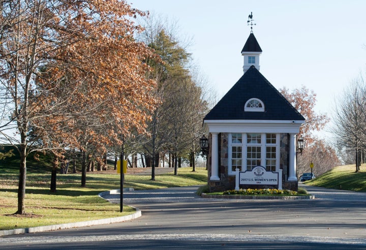 A gate house greets visitors to the Trump National Golf Club on November 18, 2016 in Bedminster Township, New Jersey.