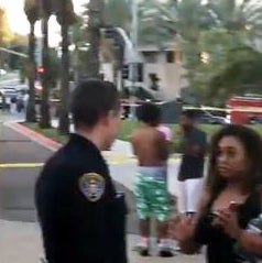 <p>Screenshot from Lauren Chapman’s Facebook Live Video after the shootings</p>