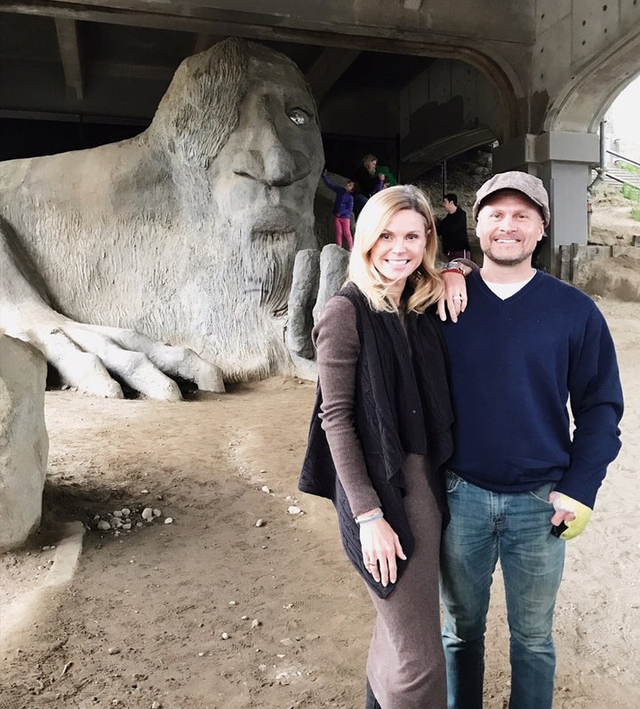 <p>My brother and I with the Fremont Troll in Seattle during a recent visit.</p>