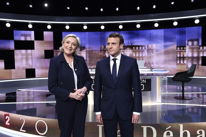 Emmanuel Macron branded Marine Le Pen a 'parasite' during a presidential election TV debate on Wednesday