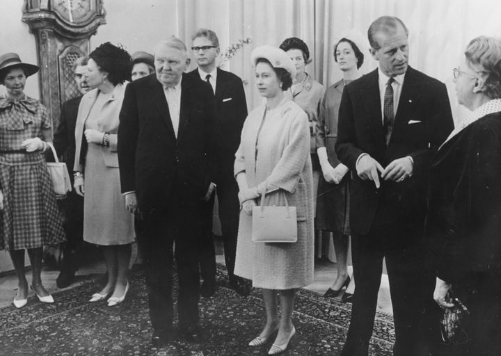 The Queen and Prince Philip at the Chancellery, Germany, May 21st 1965.