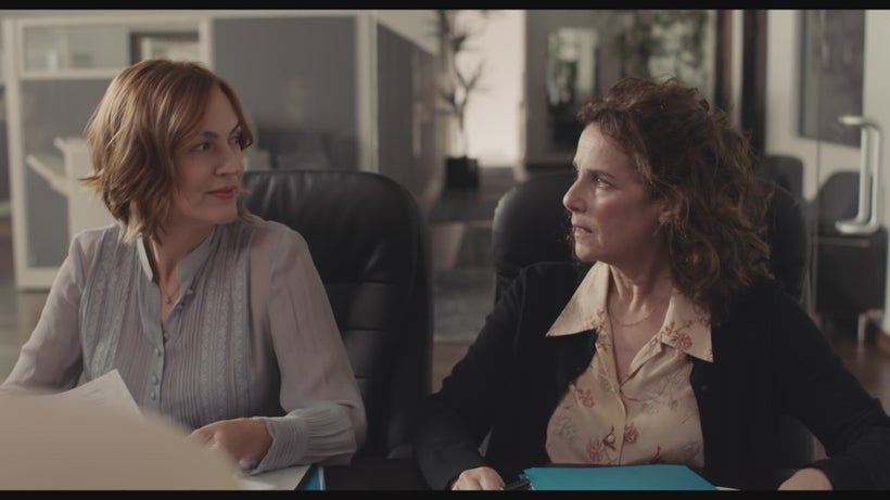 Lesley Fera is onto Debra Winger who is in mortal fear of being caught.
