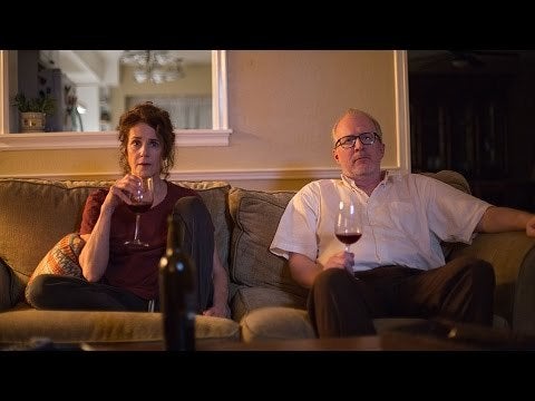 <em>Same old same old, disengaged and silent, or redeemed? Winger and Letts, with wine on the couch watching an old movie t