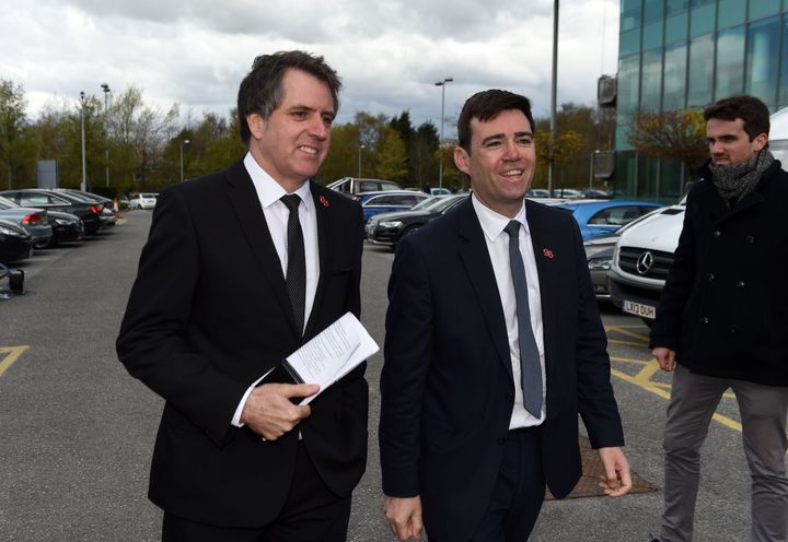 Steve Rotheram with fellow Metro Mayoral candidate Andy Burnham