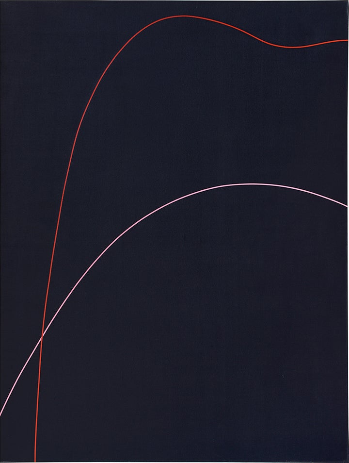 Virginia Jaramillo, Untitled, 1971, acrylic on canvas, 95 7/8 x 71 7/8 inches (243.5 x 182.7 cm). © the Artist. Courtesy the Artist and Hales Gallery. At Frieze New York, Spotlight.