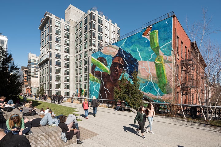 Henry Taylor, the floaters, 2017. A High Line Commission. On view March 2017 – March 2018. © Henry Taylor. Courtesy of Friends of the High Line. Photo: Timothy Schenck.