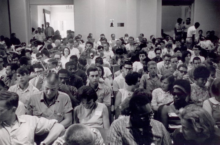 <p>800 Freedom Summer volunteers assembled in Oxford, OH for training, 1964.</p>
