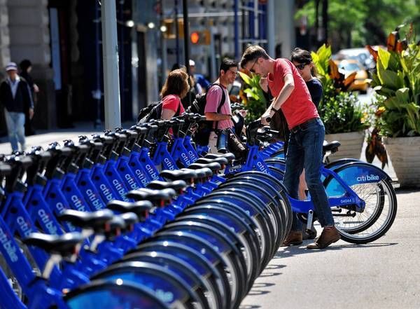 Bike sharing services have increased in popularity.
