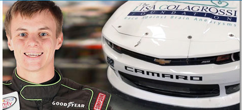 <p>Joey Gase, whose mom died of a brain aneurysm, promoted the foundation on his hood during a NASCAR race last summer. </p>