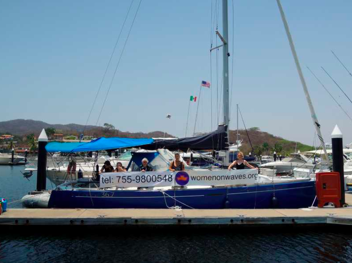 Women on Waves boat off the coast of Mexico in April 2017.