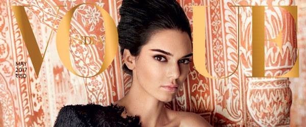 Kendall Jenner was featured on Vogue India's 10th anniversary cover.