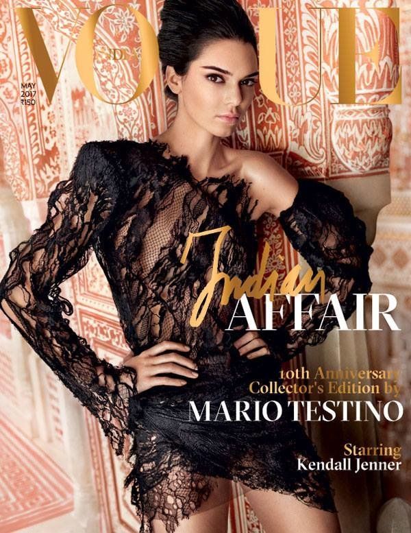 Kendall Jenner was featured on Vogue India's 10th anniversary cover.