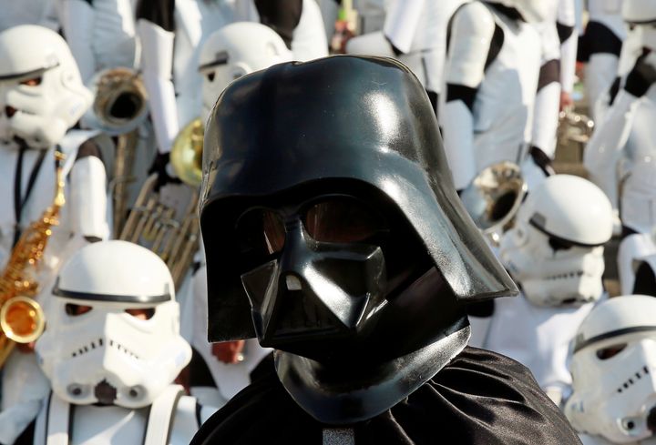 A school was evacuated after a teen arrived in a Darth Vader mask