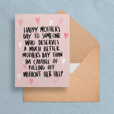  Spercy Funny Mother's Day Card for Mother-In-Law, Cheeky Mothers  Day Card, Mothers Day Gift for MIL, Hilarious Mother's Day Card From Son  Bought By Daughter In Law : Office Products