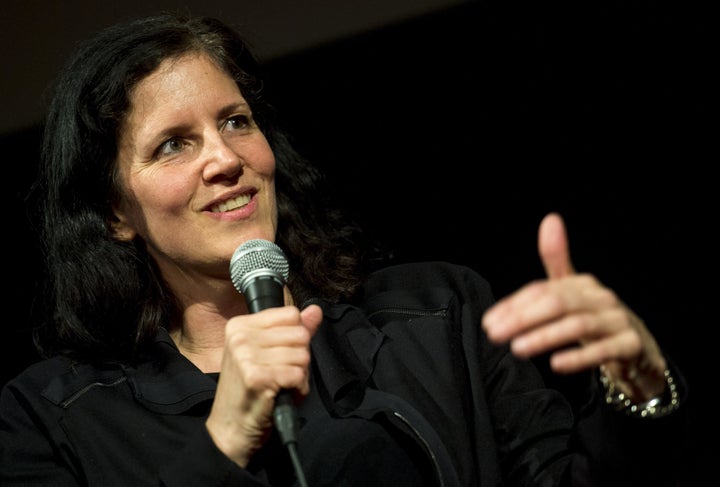 U.S. documentary filmmaker Laura Poitras speaks during an interview at the International Documentary Film Festival in Amsterdam on Nov. 23, 2014.