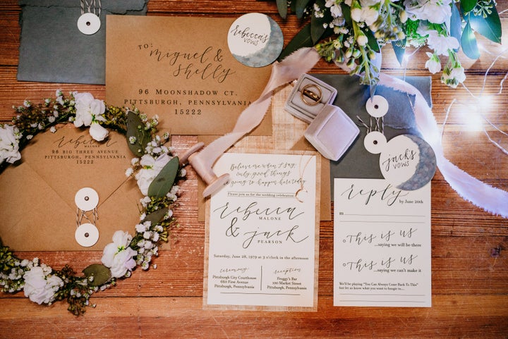 Leah Letters and Curious Fox Press collaborated on the paper goods. 