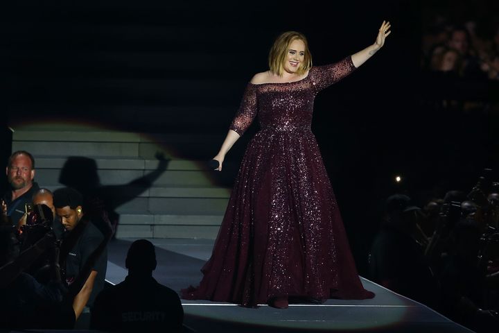 Adele performs at Domain Stadium on February 28, 2017 in Perth, Australia.
