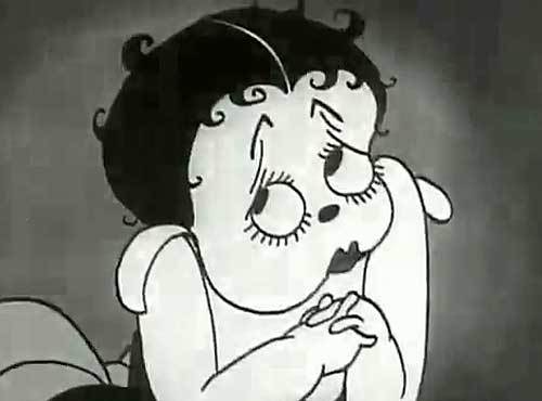 <p>Betty — the girl-faced dog — in “Dizzy Dishes”</p>