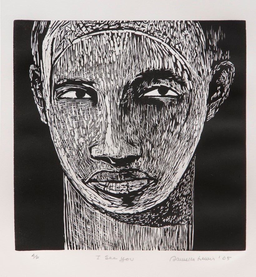 <strong>Samella Lewis</strong> <em>I See You</em> 2005. Linocut