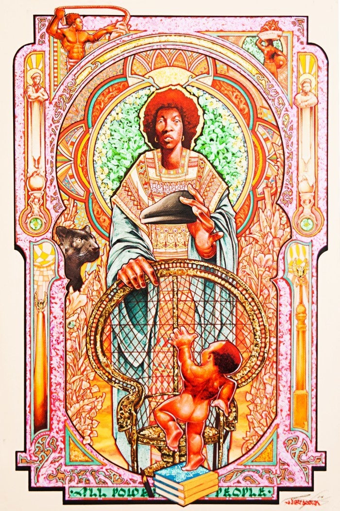 <strong>Aise Born</strong> <em>All Power to the People</em> 2014. Mixed media