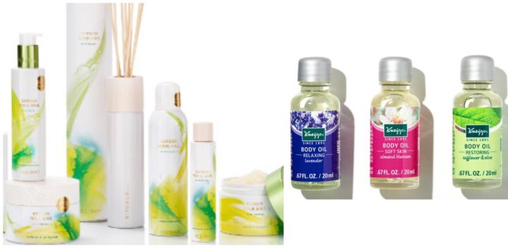 Express Your Soul Collection from Rituals and Body Oil Set from Kneipp. 