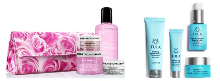 Rose 4-Piece Kit from Peter Thomas Roth, and the Discovery Kit from Tula,