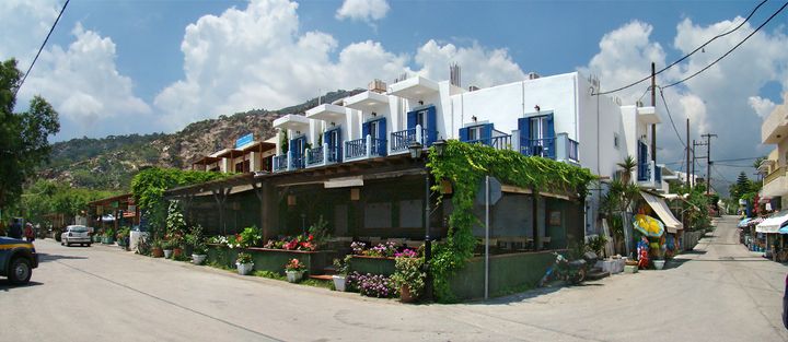 The cafe/bar of which I speak and the coastal village of Sougia, Crete 