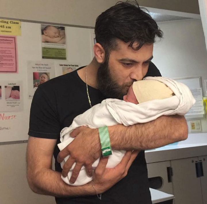 Syrian refugees Muhammad Bilan, pictured, and his wife Afraa have named their child after the country’s Prime Minister Justin Trudeau.