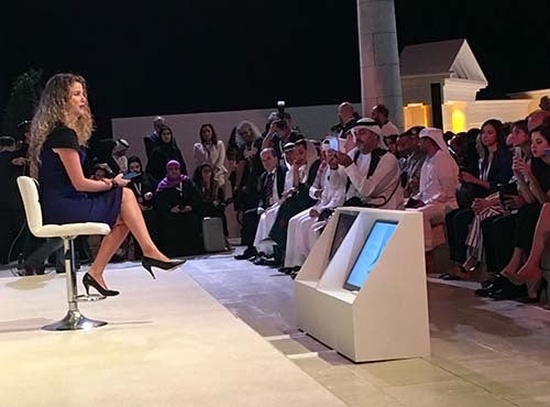 <p><em>Al Arabiya's Rima Maktabi faces the challenge head-on (Abu-Fadil)</em></p>
