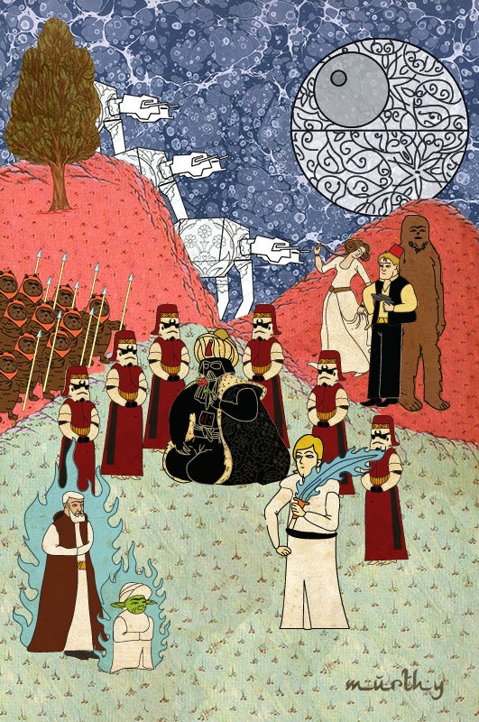 Star Wars in Persian Miniature Style: By Murat Palta