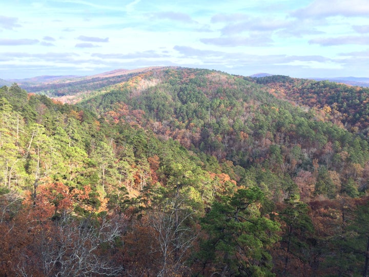 <p>The view from the peak of Hot Springs Mountain </p>