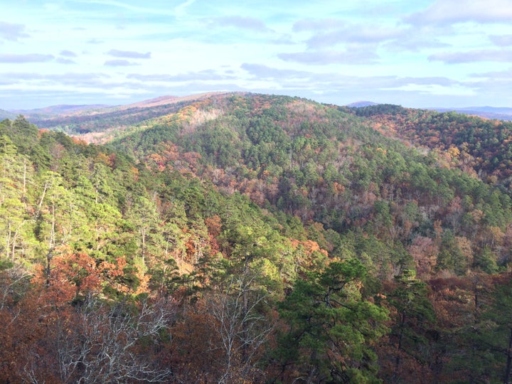 The view from the peak of Hot Springs Mountain 