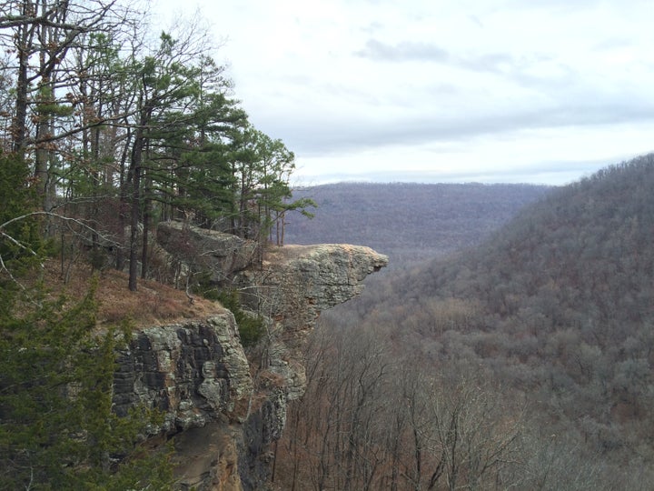 Hawksbill Crag, the most photogenic and iconic geological feature of Arkansas nestled in the Ozark Mountains.