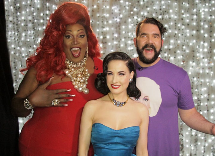 Dita Von Teese, Lady Red Couture and Jonny McGovern on Hey Qween!