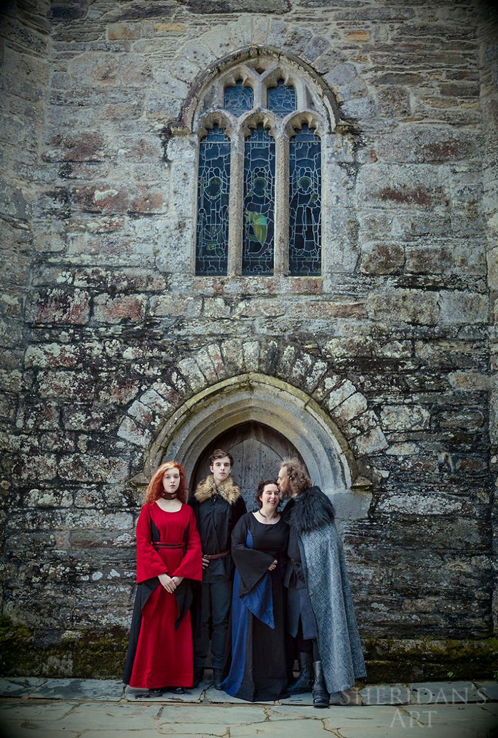 The Tilkin family: (Left) Siblings Saida and Nando, mother Daisy and father, Wim.