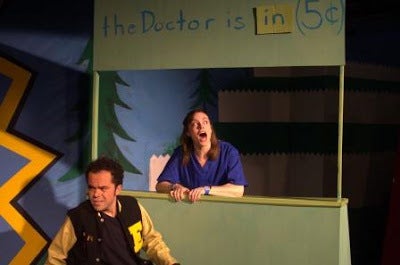 CB (Michael Brown) visits Van's sister (Ellen Dunphy) in a scene from Dog Sees God