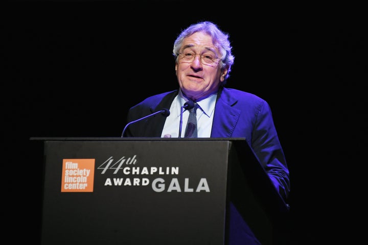 Robert De Niro blasted President Donald Trump while accepting his award.