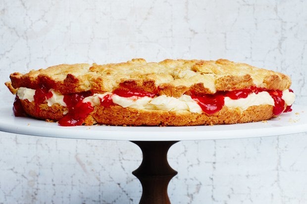 <p>When it comes to giant biscuits, there's no such thing as too much butter and jam.</p>