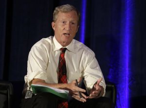 Billionaire environmentalist Tom Steyer pushed the environmental interests industry into seventh place in 2014 and 2016, amo