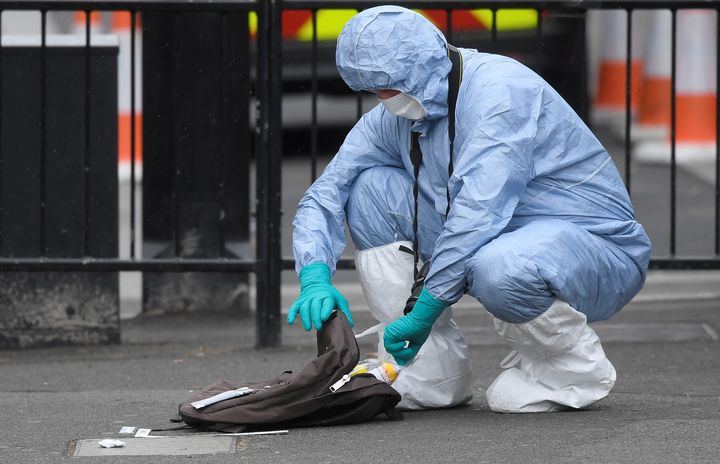 A man arrested close to Downing Street in London last month while armed with knives has been charged with preparing terrorist acts