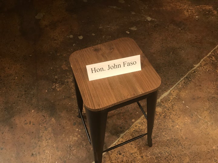 Rep. John Faso (R-N.Y.) had a seat reserved at an event in his district. He didn't use it.