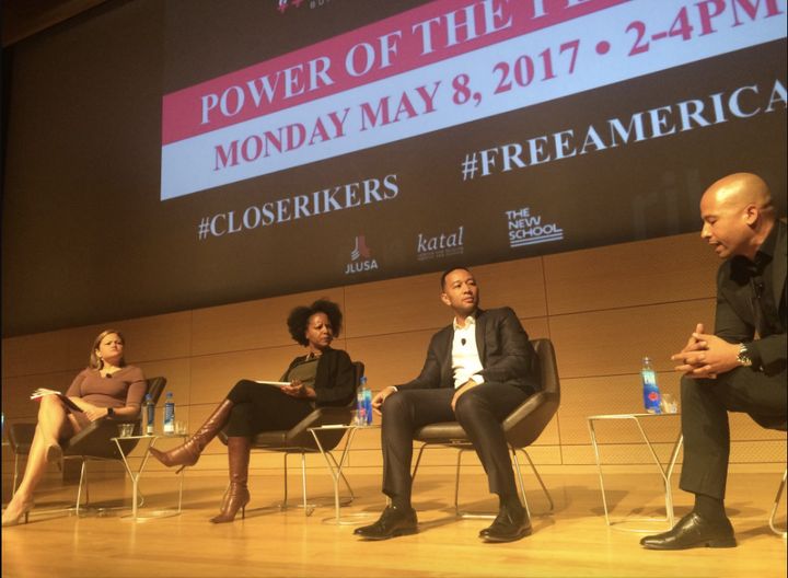 The "Power of the People" panel was held at the Tishman Auditorium at The New School in Manhattan on Monday.