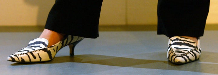 <strong>Theresa May wearing shoes.</strong>