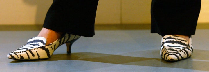 Theresa May wearing shoes.