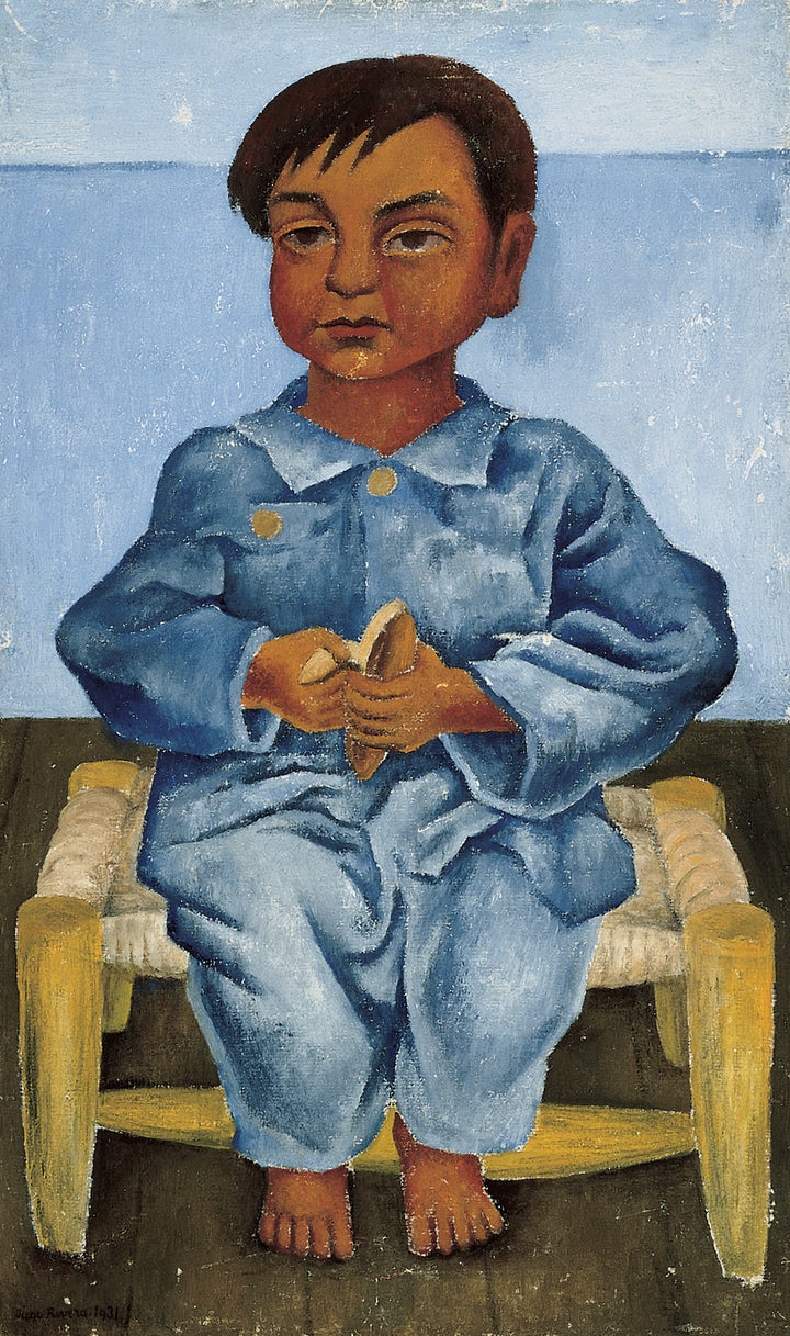 Diego Rivera (Mexican, 1886-1957) Blue Boy with Banana, 1931, Oil on canvas